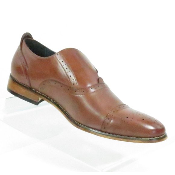 Executive Brown Buckle Italian Style Shoes - Picture 9 of 12